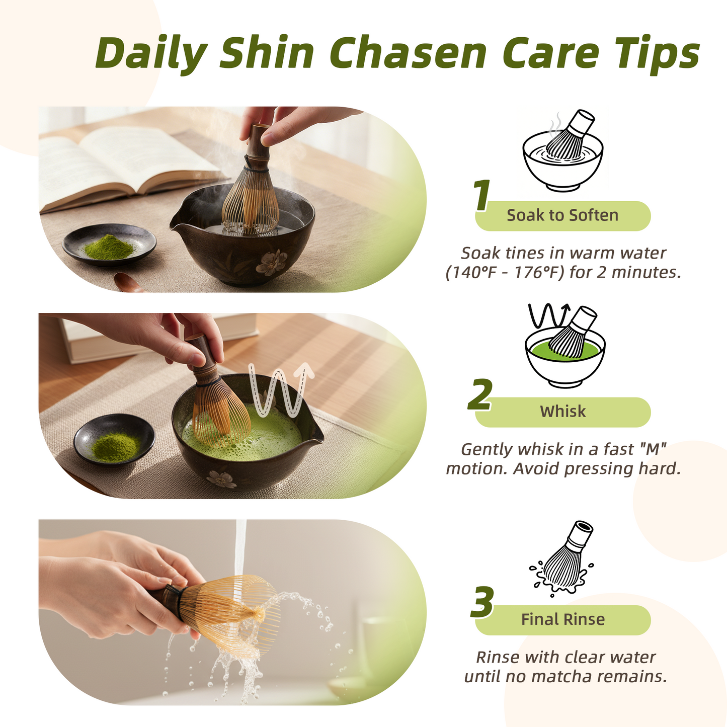 Handcrafted Kurotake Shin Chasen, Matcha Whisk (1-Piece) for Ceremonial Grade Matcha Powder, Black Bamboo Whisk, Master Made Ceremonial-Grade Macha Whisks