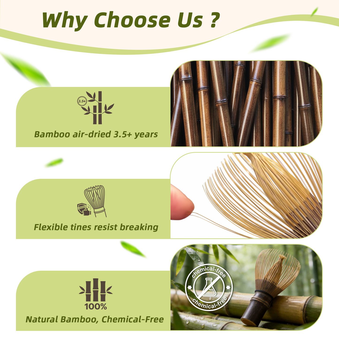 Handcrafted Kurotake Shin Chasen, Matcha Whisk (1-Piece) for Ceremonial Grade Matcha Powder, Black Bamboo Whisk, Master Made Ceremonial-Grade Macha Whisks