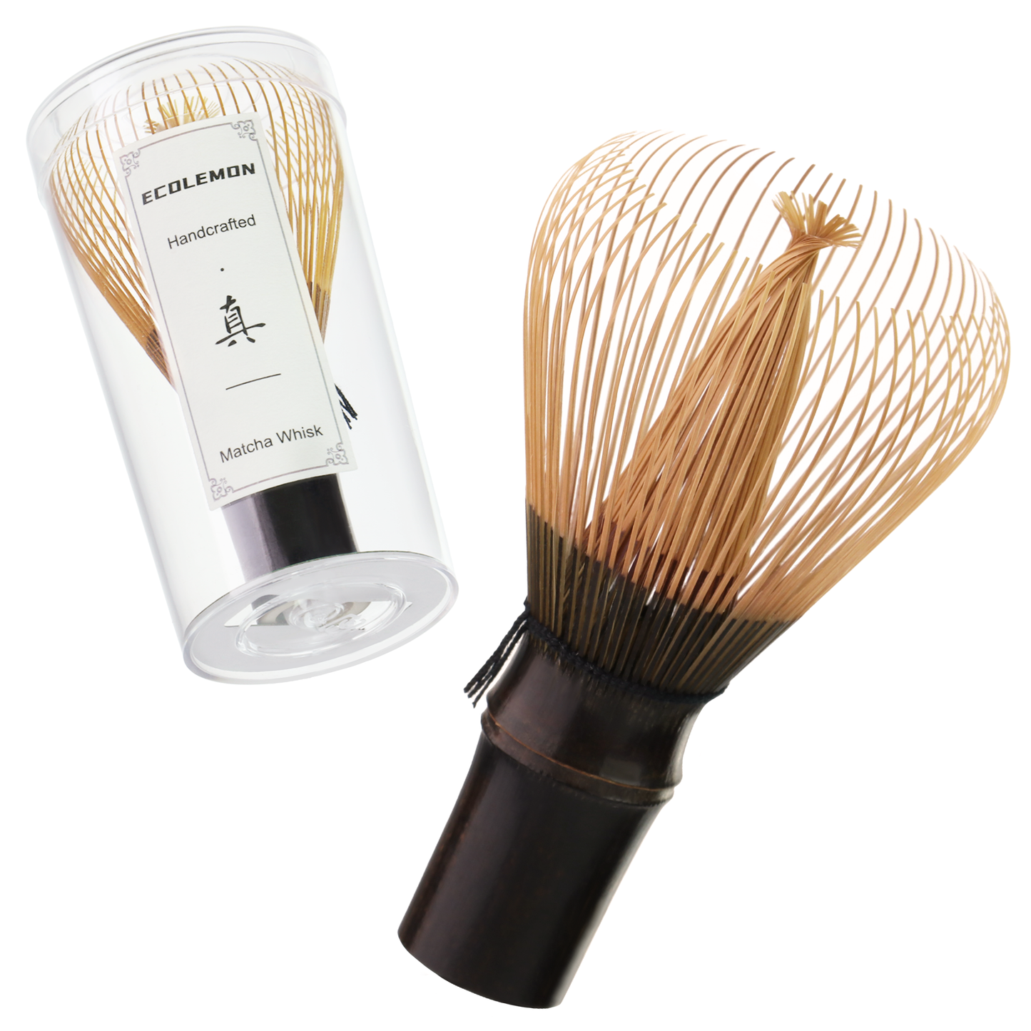 Handcrafted Kurotake Shin Chasen, Matcha Whisk (1-Piece) for Ceremonial Grade Matcha Powder, Black Bamboo Whisk, Artisan Made Ceremonial-Grade Matcha Whisk